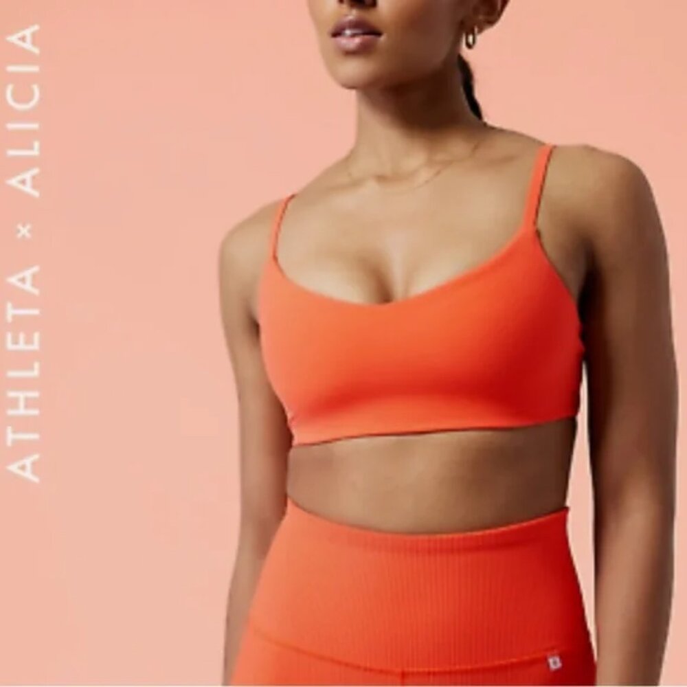 Athleta x Alicia Keys Elation Bra in Jewel Orange